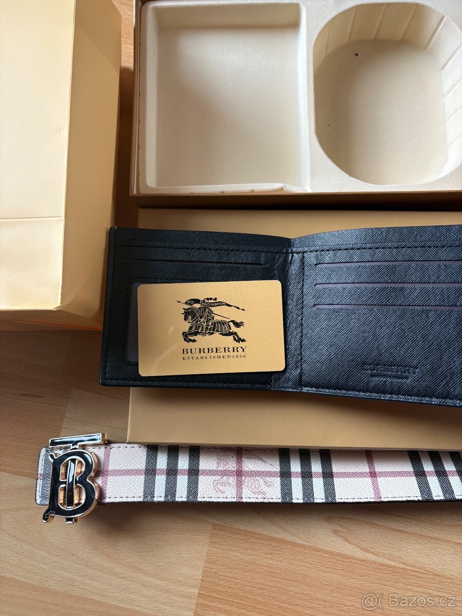 Burberry set pásek + peněženka - 2
