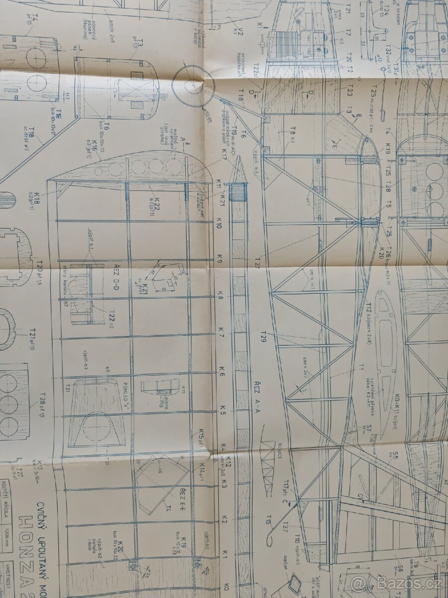 Modelářský plán letounu Honza2, 1984 - 2
