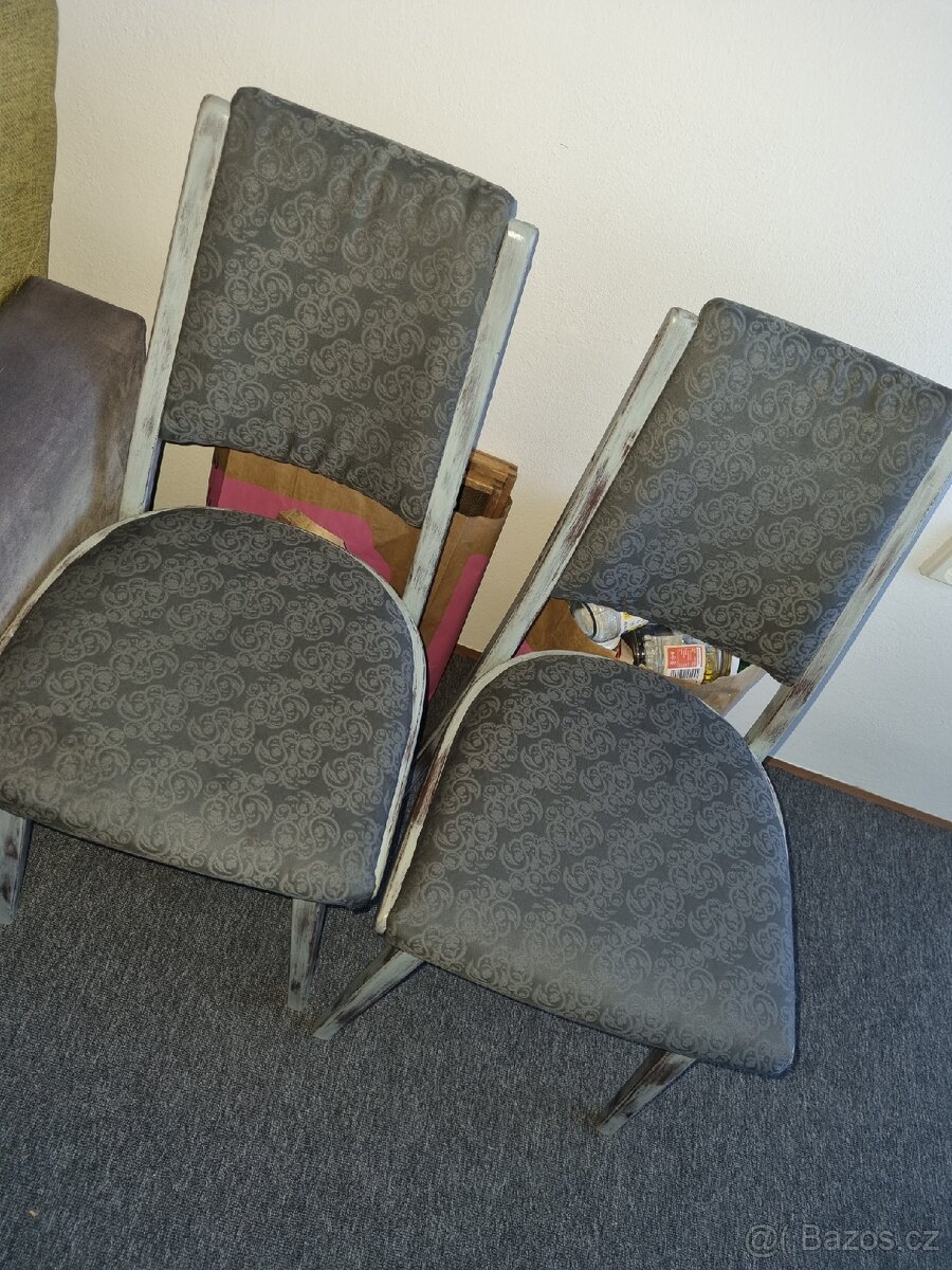 Židle retro novy potah - 2