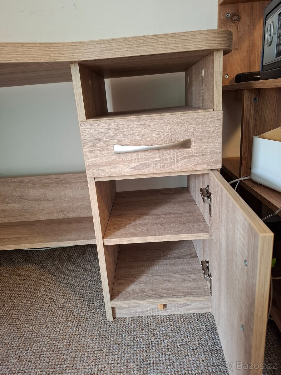 Rohový psací stůl dub sonoma - 2