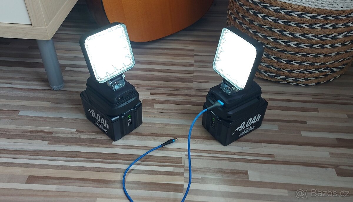 Led světlo,pro Aku Makita 4palcový přenosný reflektor,2x USB - 2