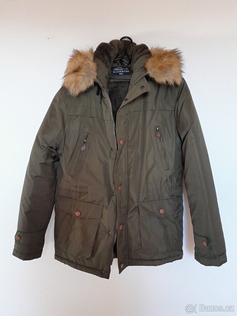 Zimní bunda parker s kapucí - 2