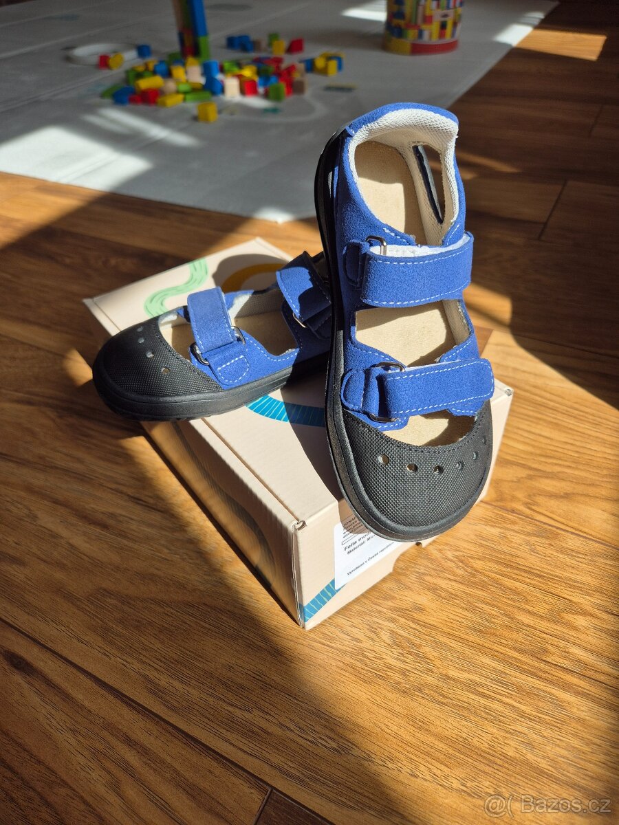Jonap barefoot sandálky Fela modré 28 - 2