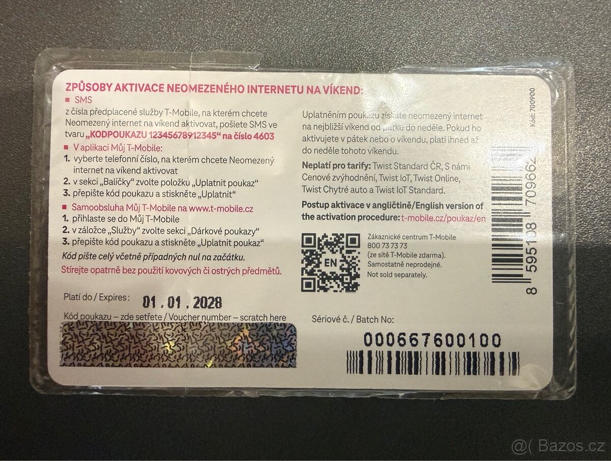 Neomezený internet na víkend T-Mobile - 2