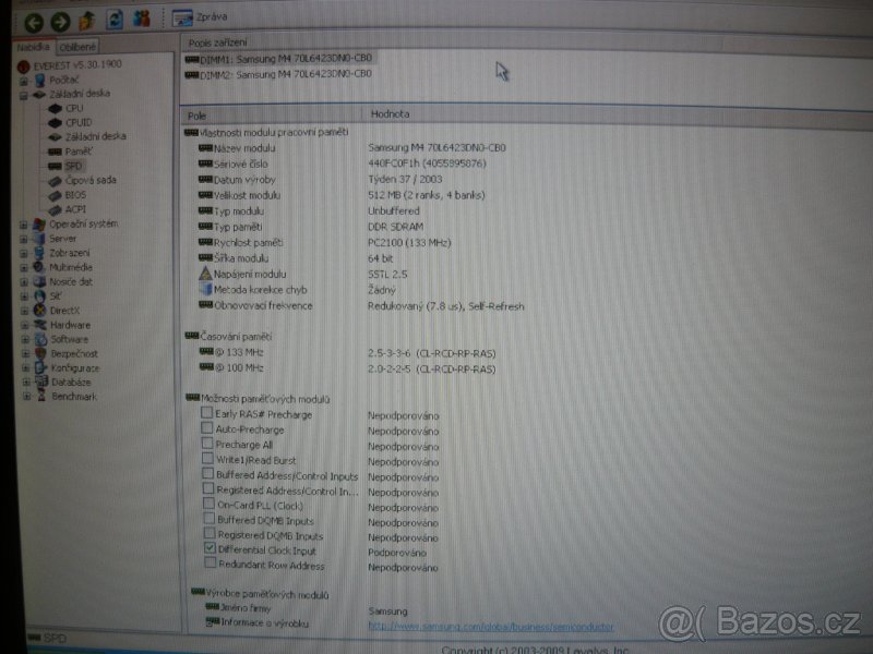 Pameti do notebooku SODIMM DDR I 512 MB / 266 Mhz - 2