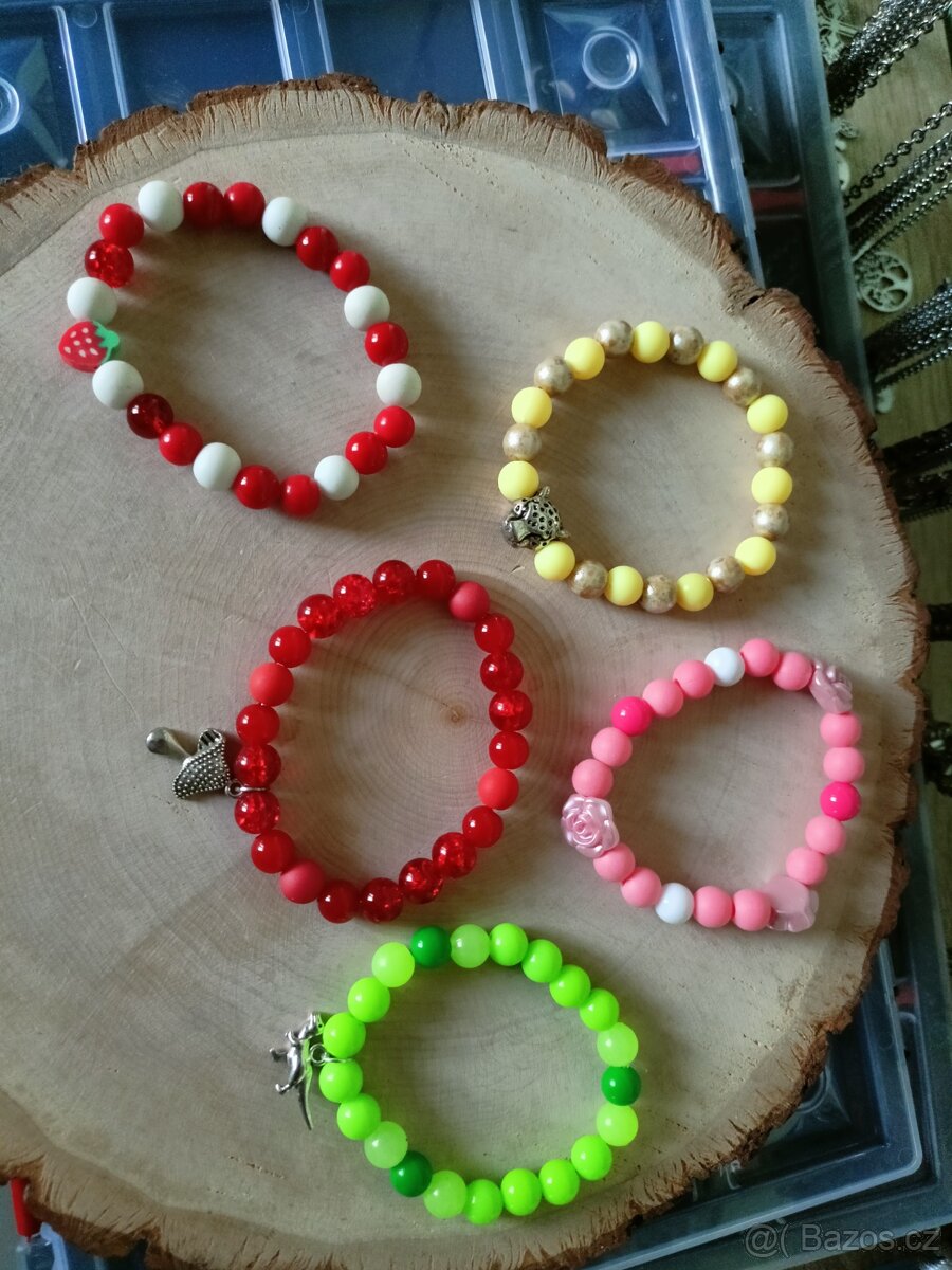 DĚTSKÉ KORÁLKOVÉ NÁRAMKY HANDMADE, akce 2+1 zdarma - 2