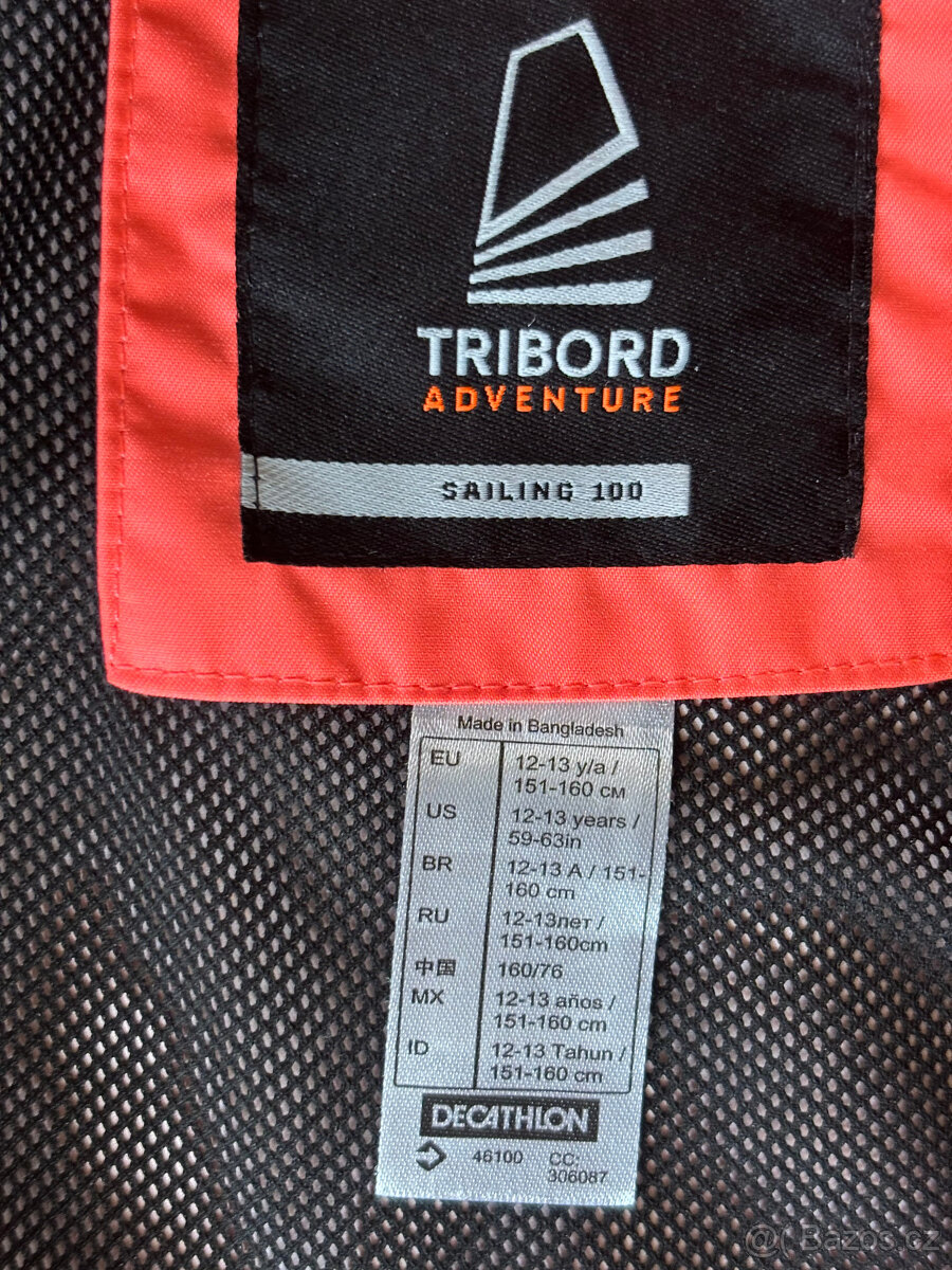 TRIBORD - Dětská nepromokavá bunda Sailing 100 - 2