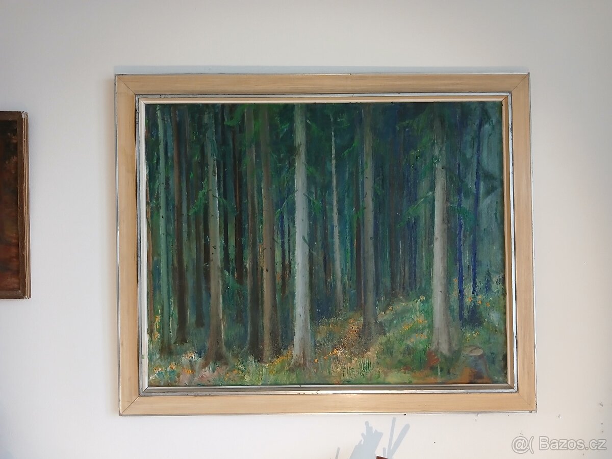 Velký obraz - Josef Houdek - V lese - 2