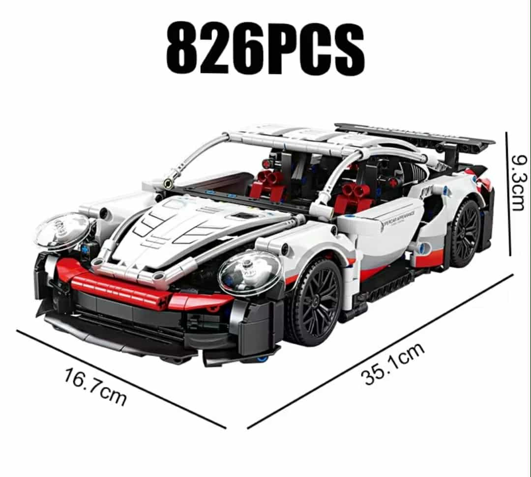 NOVÁ velká stavebnice Porshe 911 závodní auto 826 dílků délk - 2