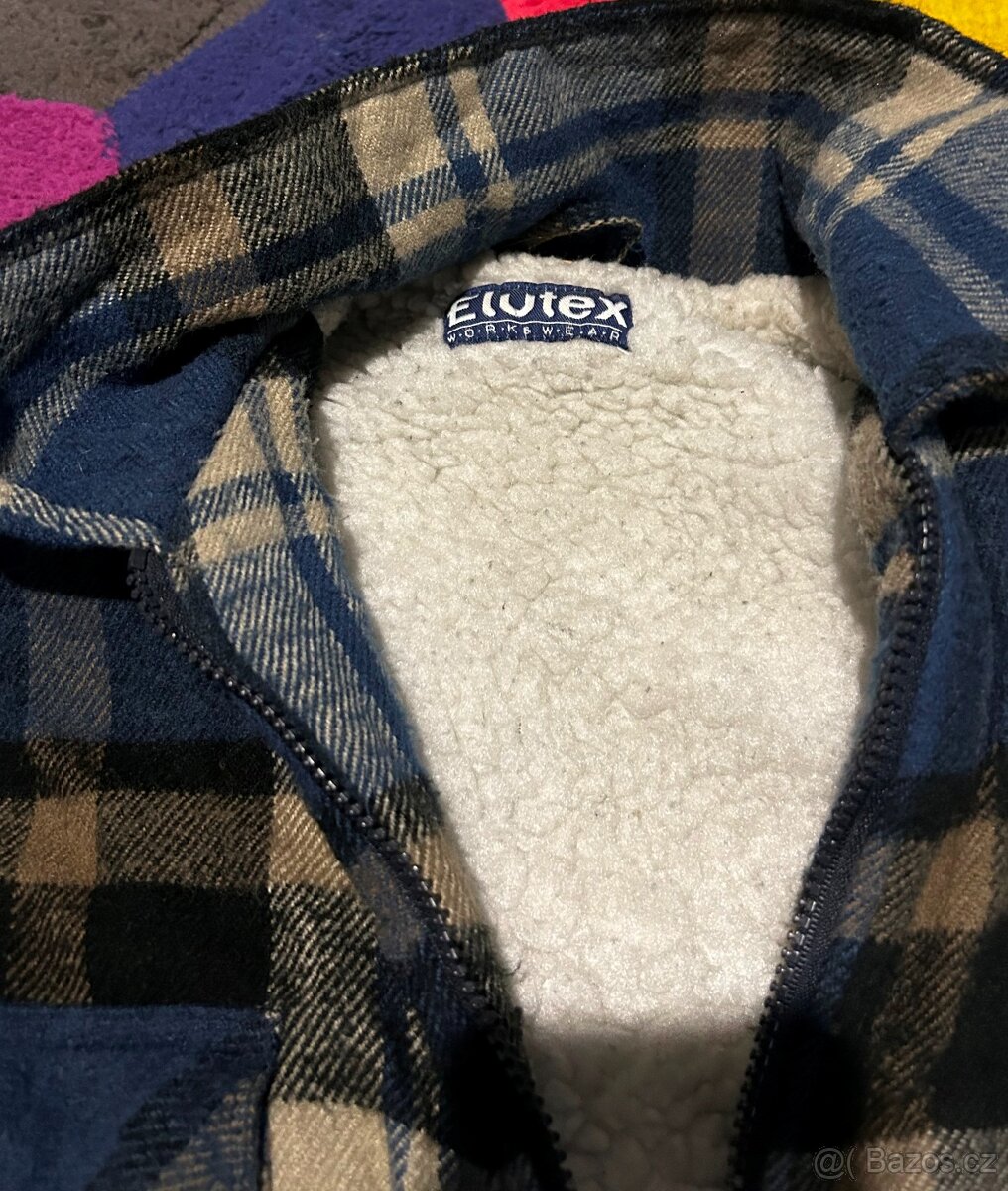 PÁNSKÁ ZIMNÍ PROFI BUNDA KÁRO S BERÁNKEM 💪🏽L - 2