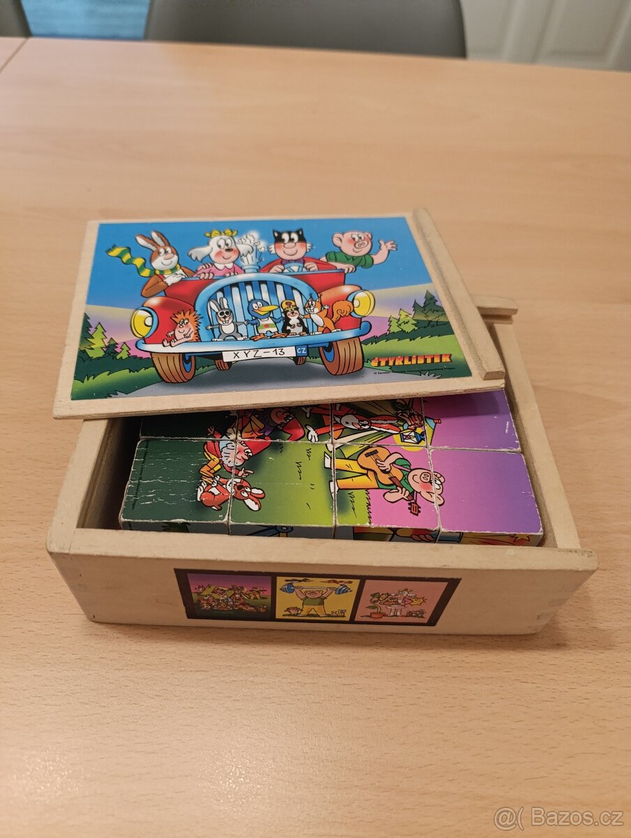 Čtyřlístek - dřevěné kostky - 2