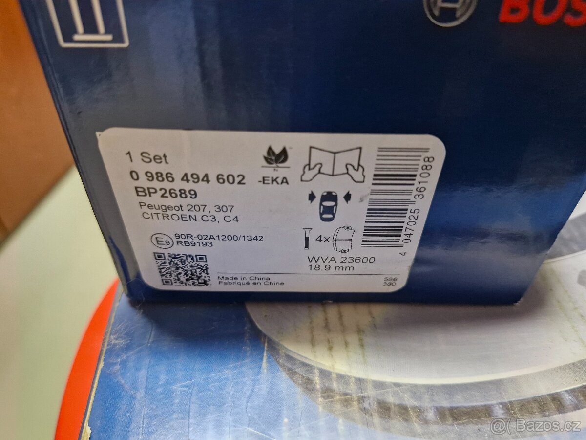 Brzdy Bosch Peugeot Citroen - 2