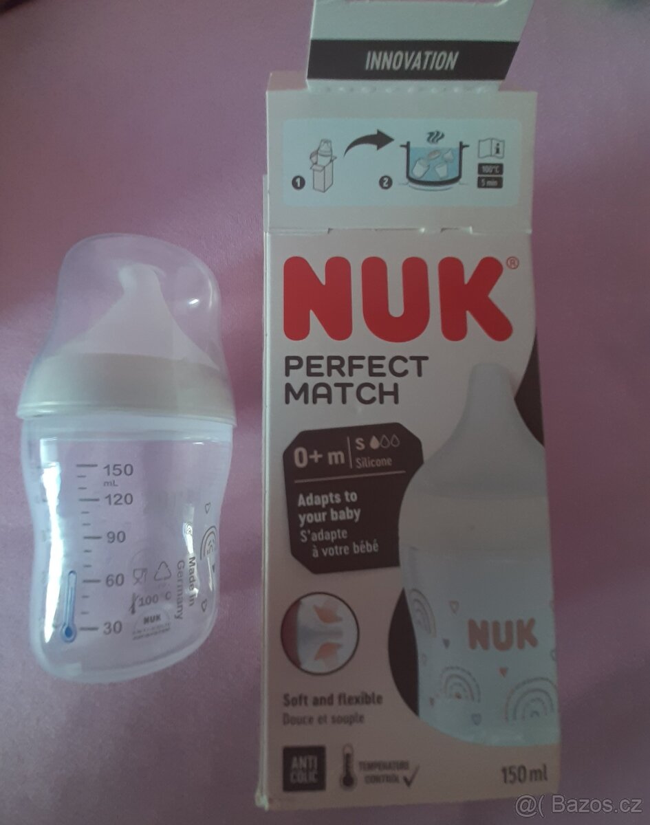 Nová lahvička NUK Perfect Match 0+ - 2