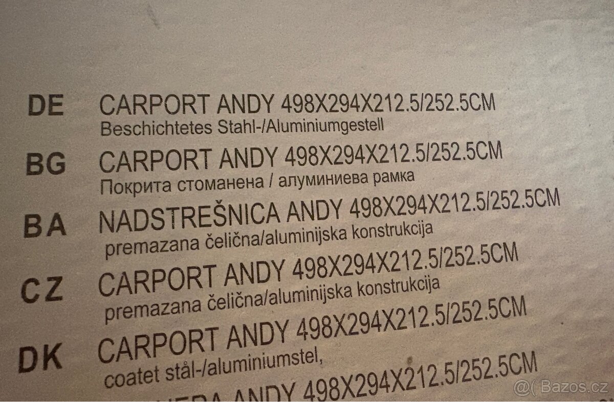 Přístřešek pro auto Andy - 2