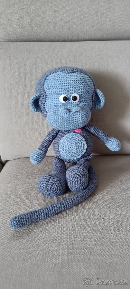 Ručné háčkovaná opička - 2