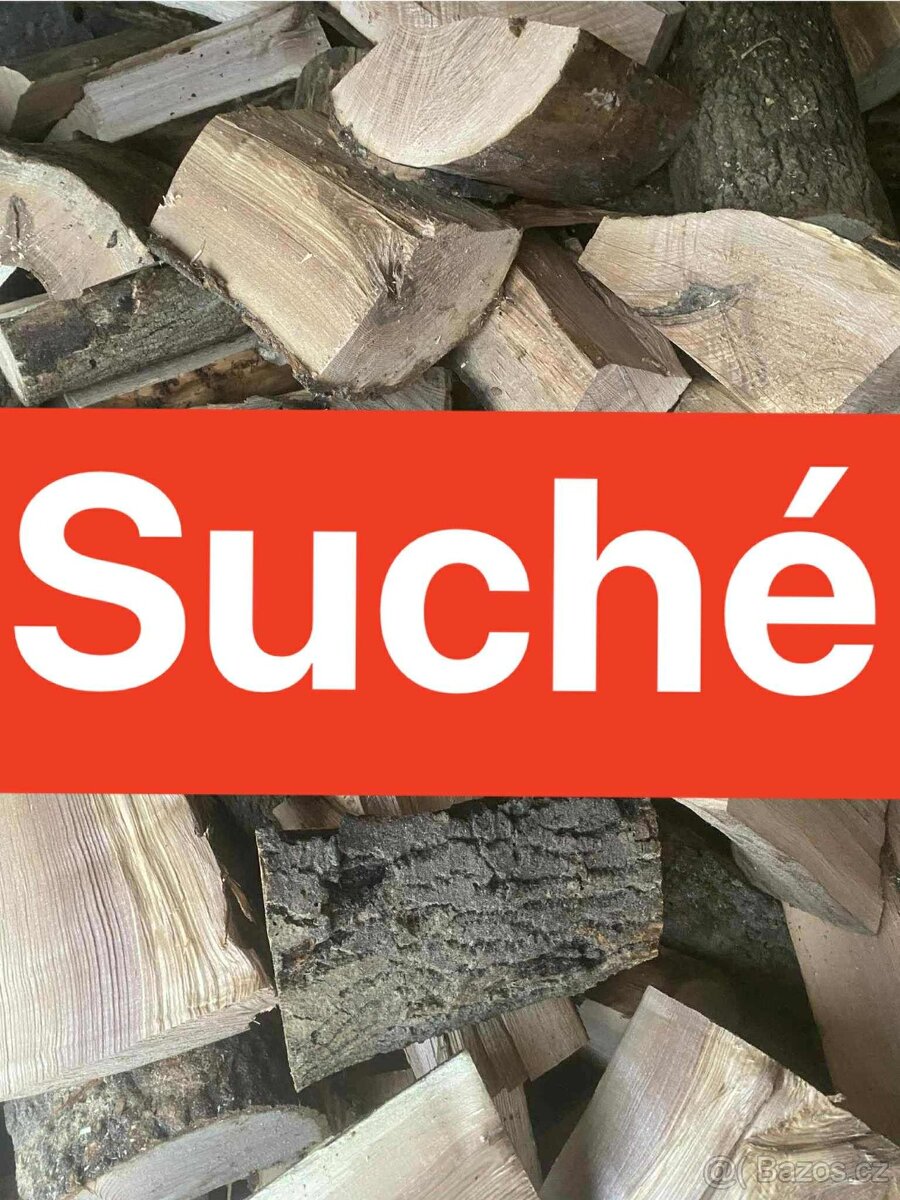 SUCHÉ palivové dřevo štípané TVRDÉ MĚKKÉ - 2