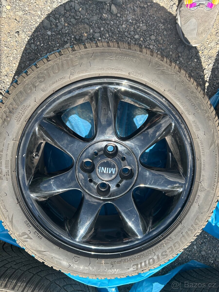 Alu kola 4x100 -MINI R50 R55 R56 16 Inch Black R94 Bridge Sp - 2