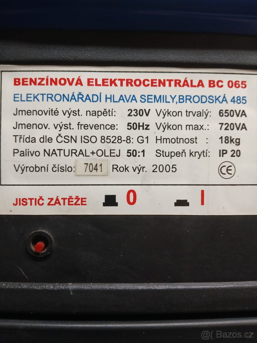 Prodám elektrocentrálu, generátor 230V - 2