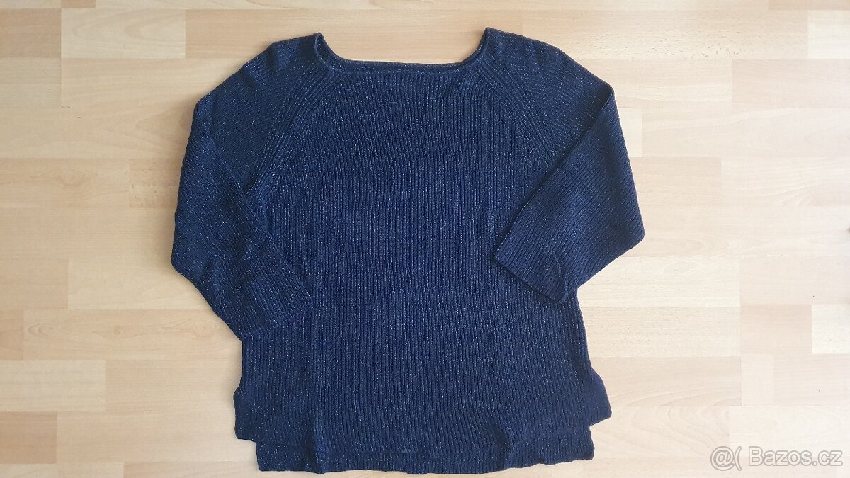 Modrý svetr s metalickou nití Reserved - 2