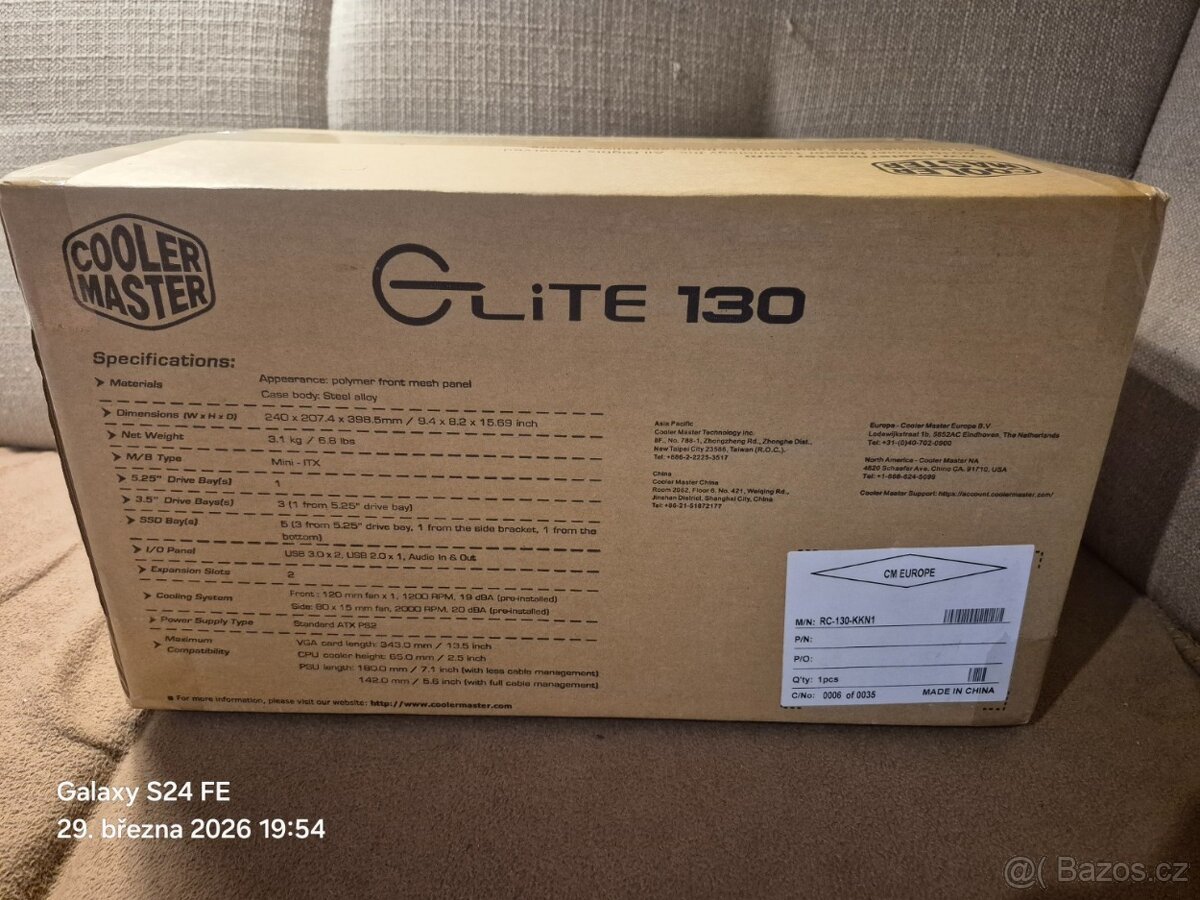 PC skříň Cooler Master Elite 130 – nová, mini ITX - 2