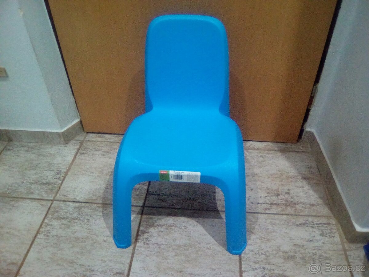 Plastová židle modrá - 2