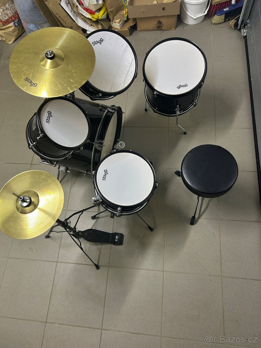 Dětský bicí set Stagg Junior TIM JR 5/16 BK - 2