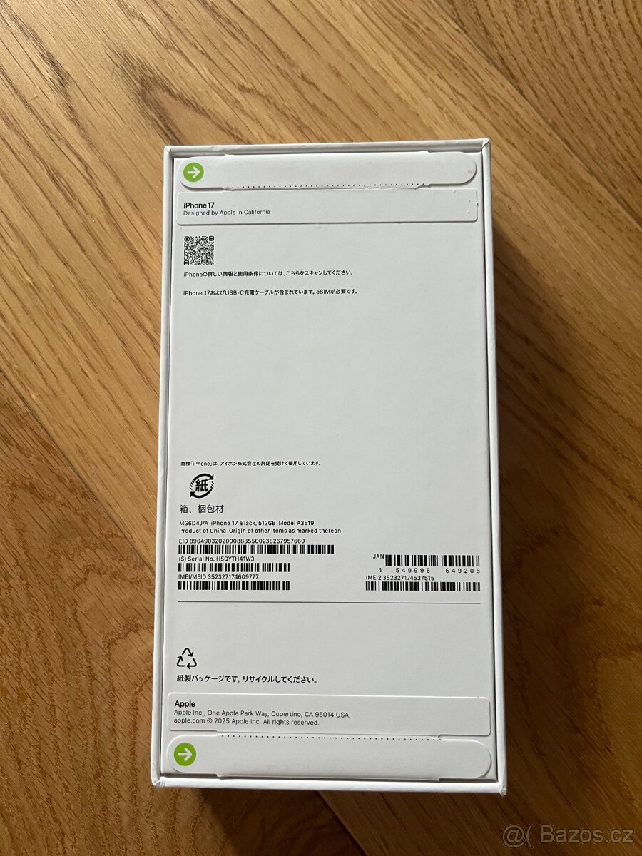 Nový Apple iPhone 17, 512GB, Černý - 2