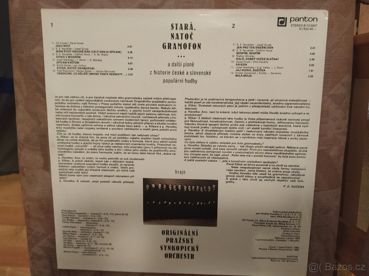 České písně na LP gramodeskách - 2