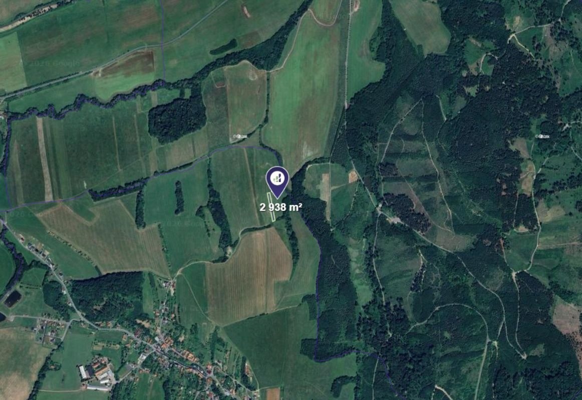 Prodej podílu 5/8 louky 1 836 m², Podolí - 2