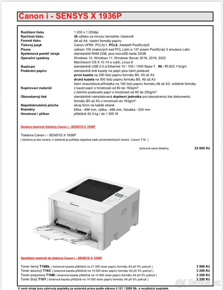 Barevná laserová tiskárna Canon - 2