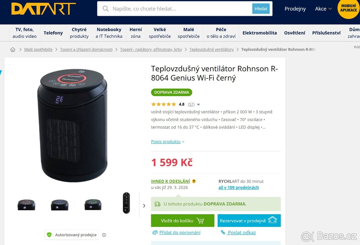 Ventilátor Rohnson R-8064 Genius - 2