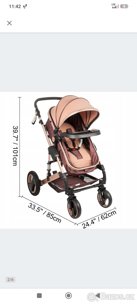 SucceBuy Dětský kočárek 3v1 - 2