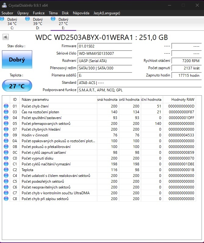 WD 250GB HDD disk 3,5" - 2