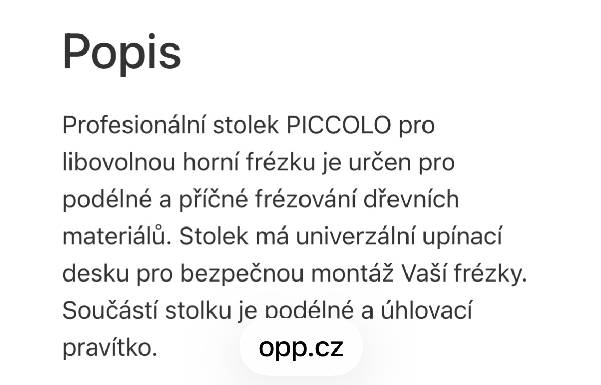 Nový stolekk pro horní frézu - 2