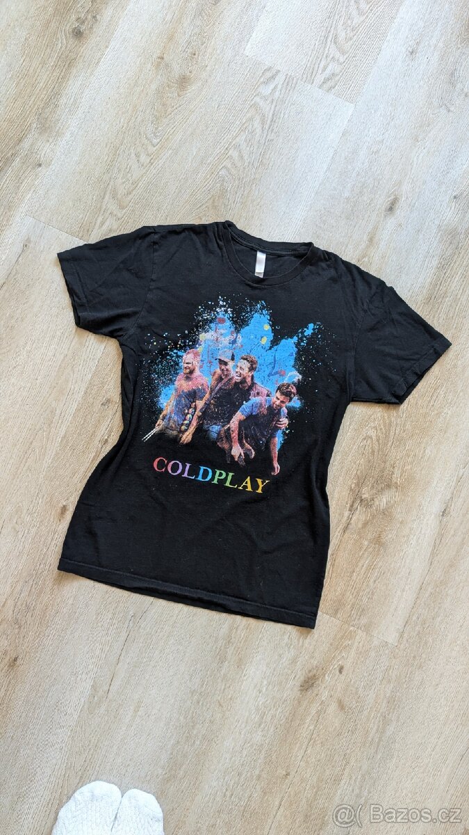 Černé tričko merch Coldplay - 2