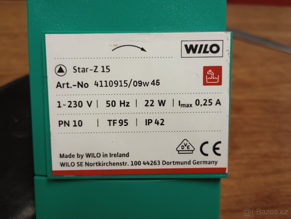Cirkulační čerpadlo WILO Z-15 - 2