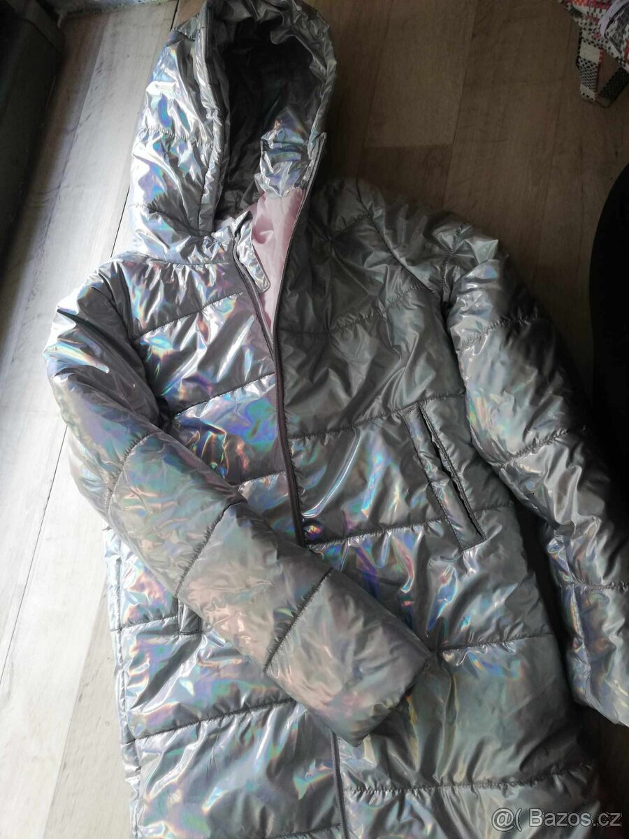 stříbrný dlouhý kabát - 2