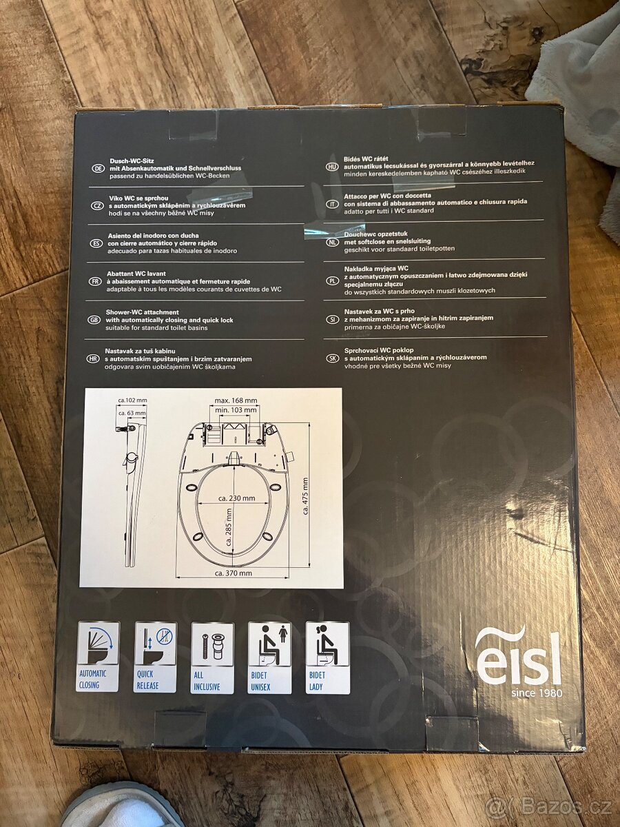 EISL Sprchový nástavec na WC, WC sedátko s bidetovou vložkou - 2