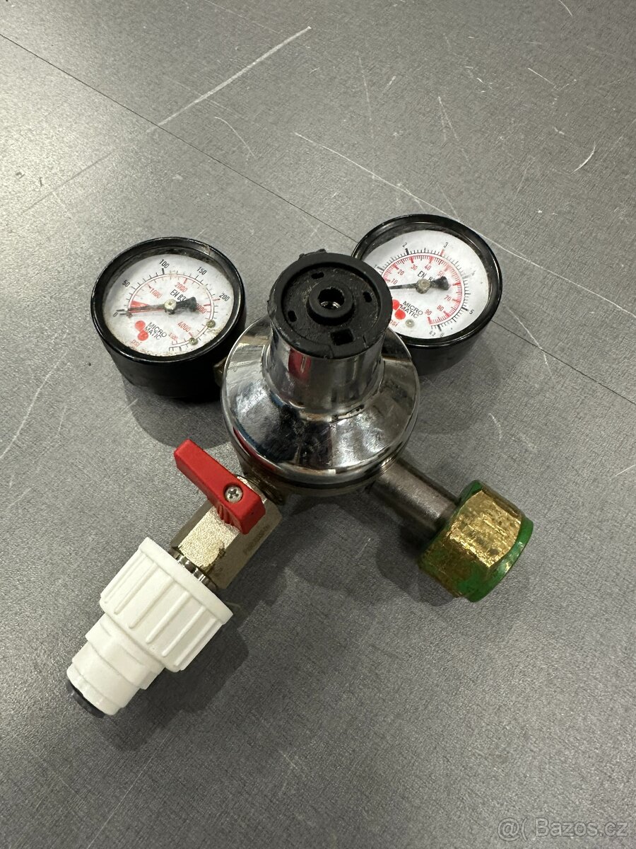 BIOGON - Redukční ventil MM N2 1st. s kohoutem W24,32 - 2