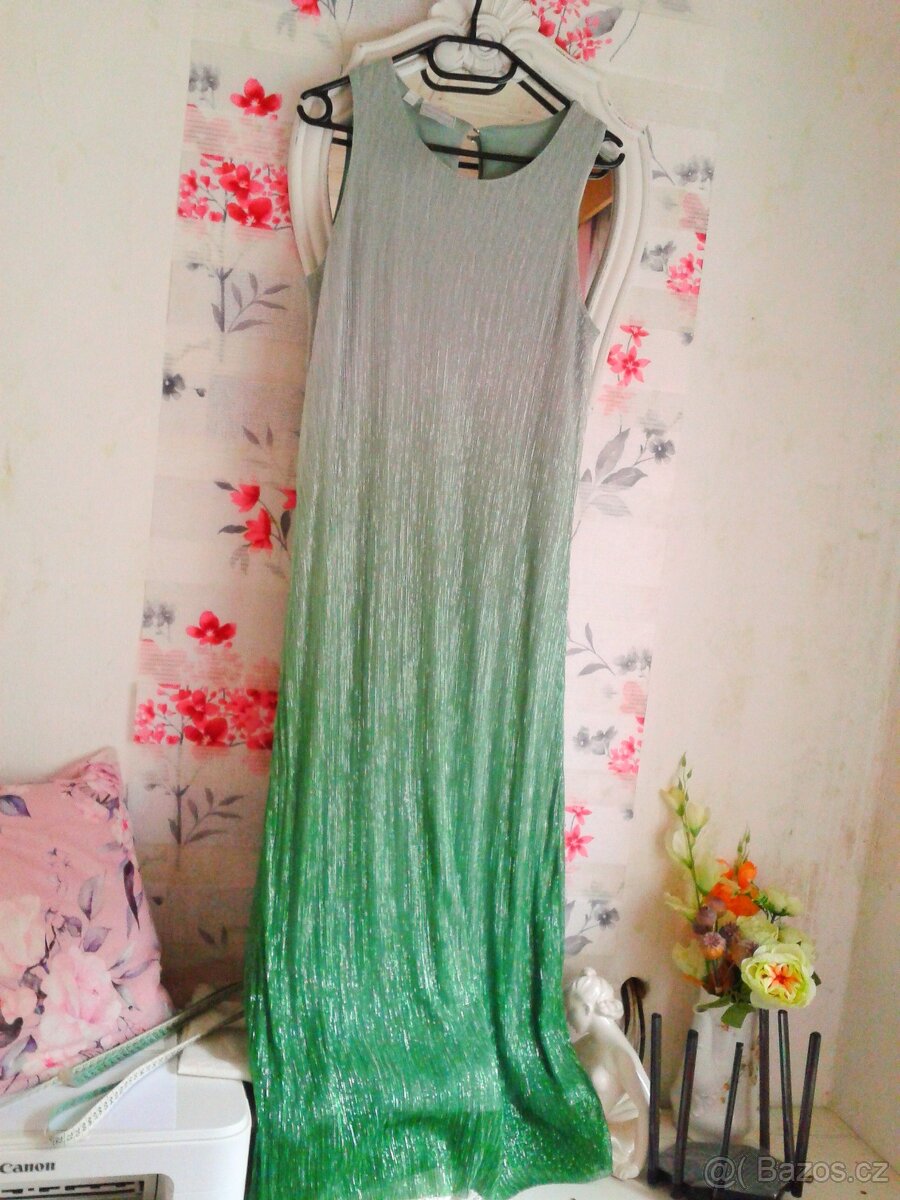 Elegantní třpytivé společenské šaty 40/42 - 2