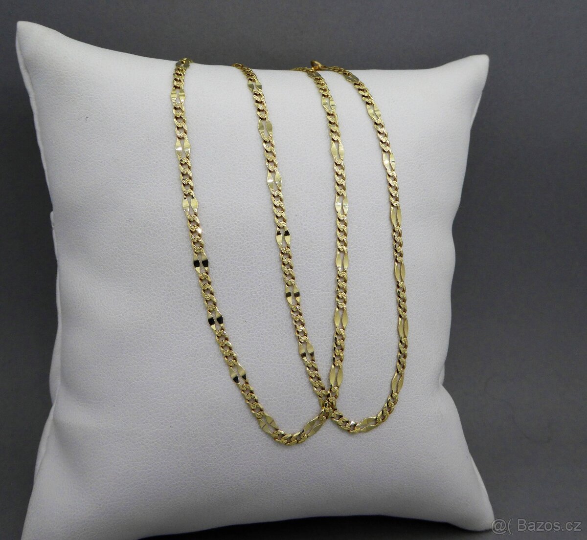 Zlatý plochý řetízek - 2
