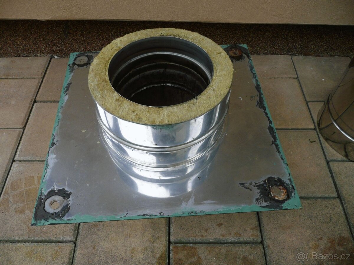 Komínový nástavec, třísložkový izolovaný nerez 1m DN160 mm - 2