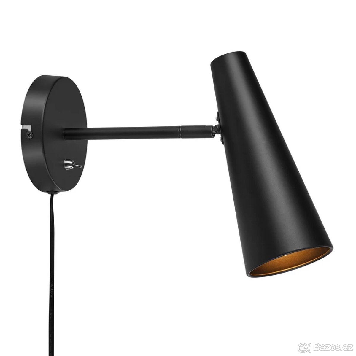 Nástěnná lampa Peak černá/zlatá - 2