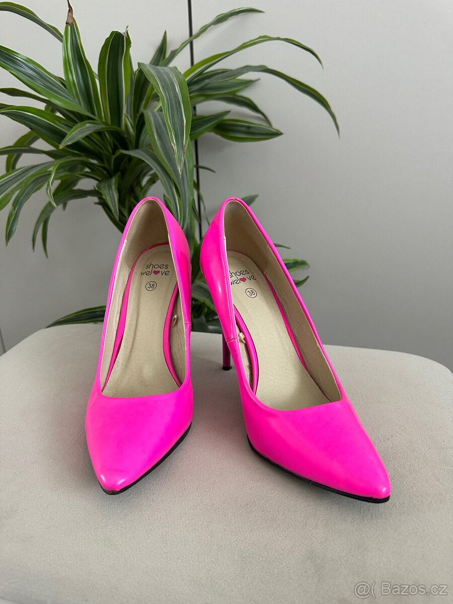 Růžové neonové lodičky - 2