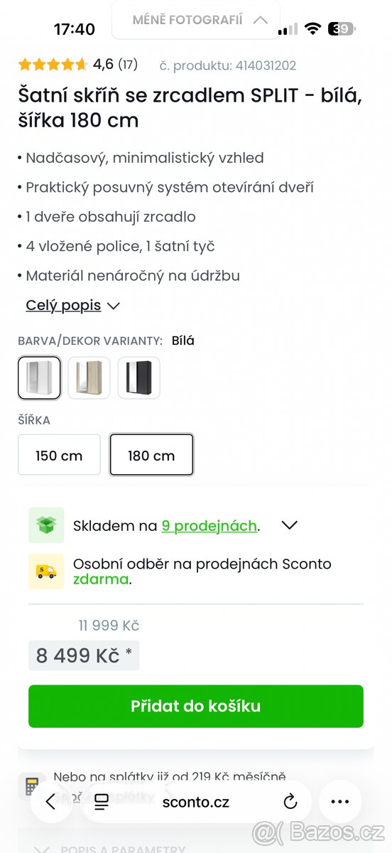 Bílá šatní skříň - 2