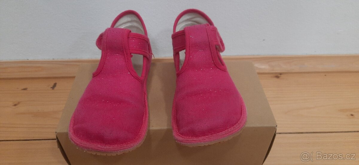 Dětské růžové bačkůrky bareboot vel. 29 - NOVÁ CENA - 2