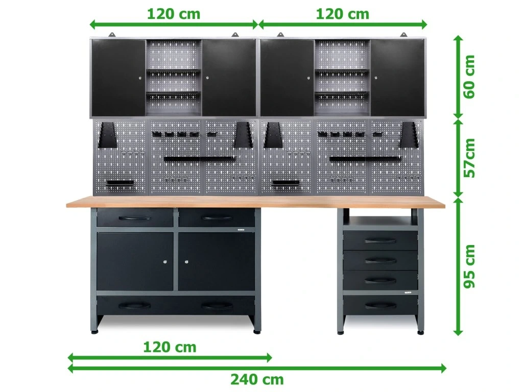 Dílenský ponk, pracovní stůl ALL IN 240 cm - 2