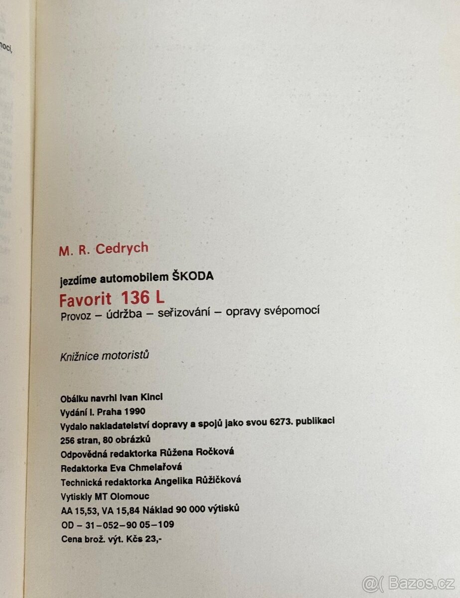 Favorit 136 L příručka (M. R. Cedrych - 2