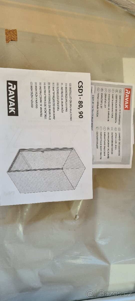 Sprchová zástěna RAVAK CSD1 - 80,90 - 2