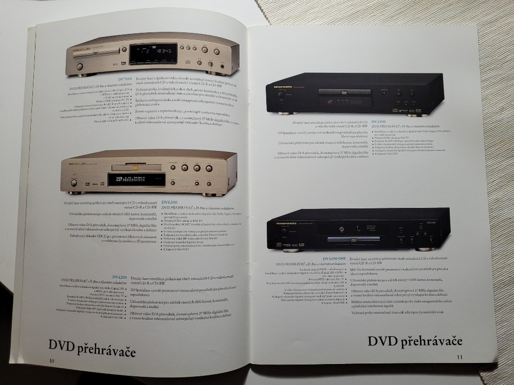 Prodám prospekt Marantz Range series 2001 - 2
